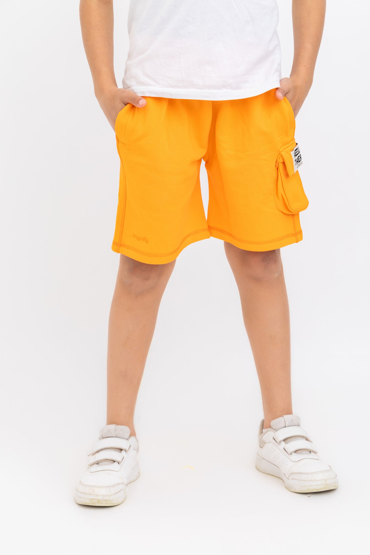 Orange Hello There! Shorts