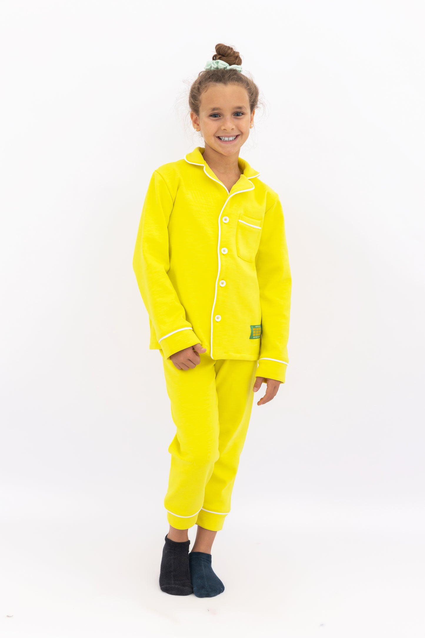 Unisex Winter Buttoned PJ - Yellow