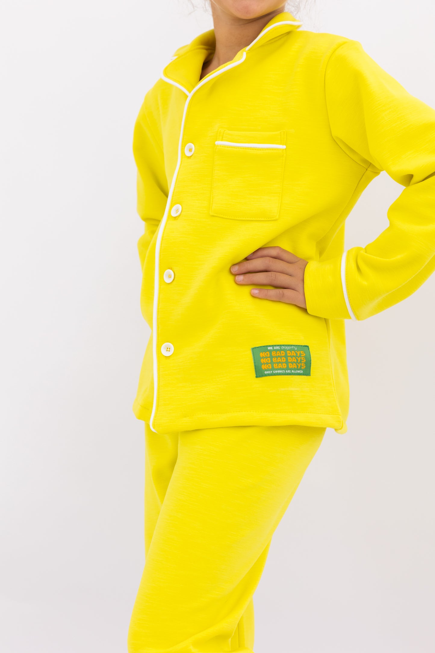 Unisex Winter Buttoned PJ - Yellow