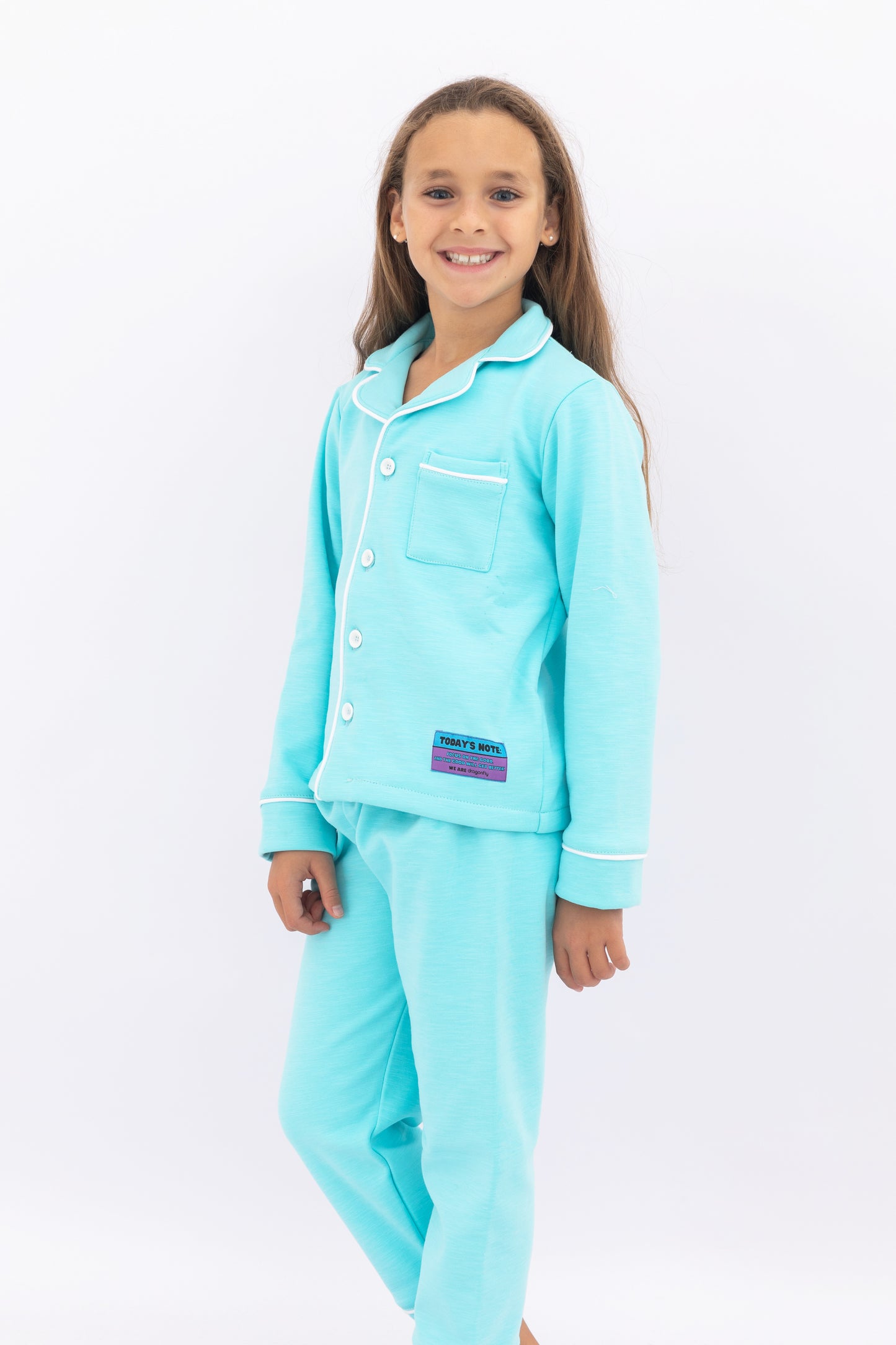 Unisex Winter Buttoned PJ - Baby Blue