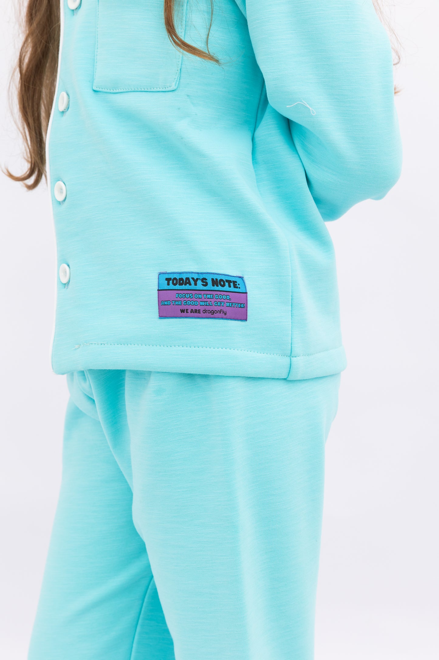 Unisex Winter Buttoned PJ - Baby Blue