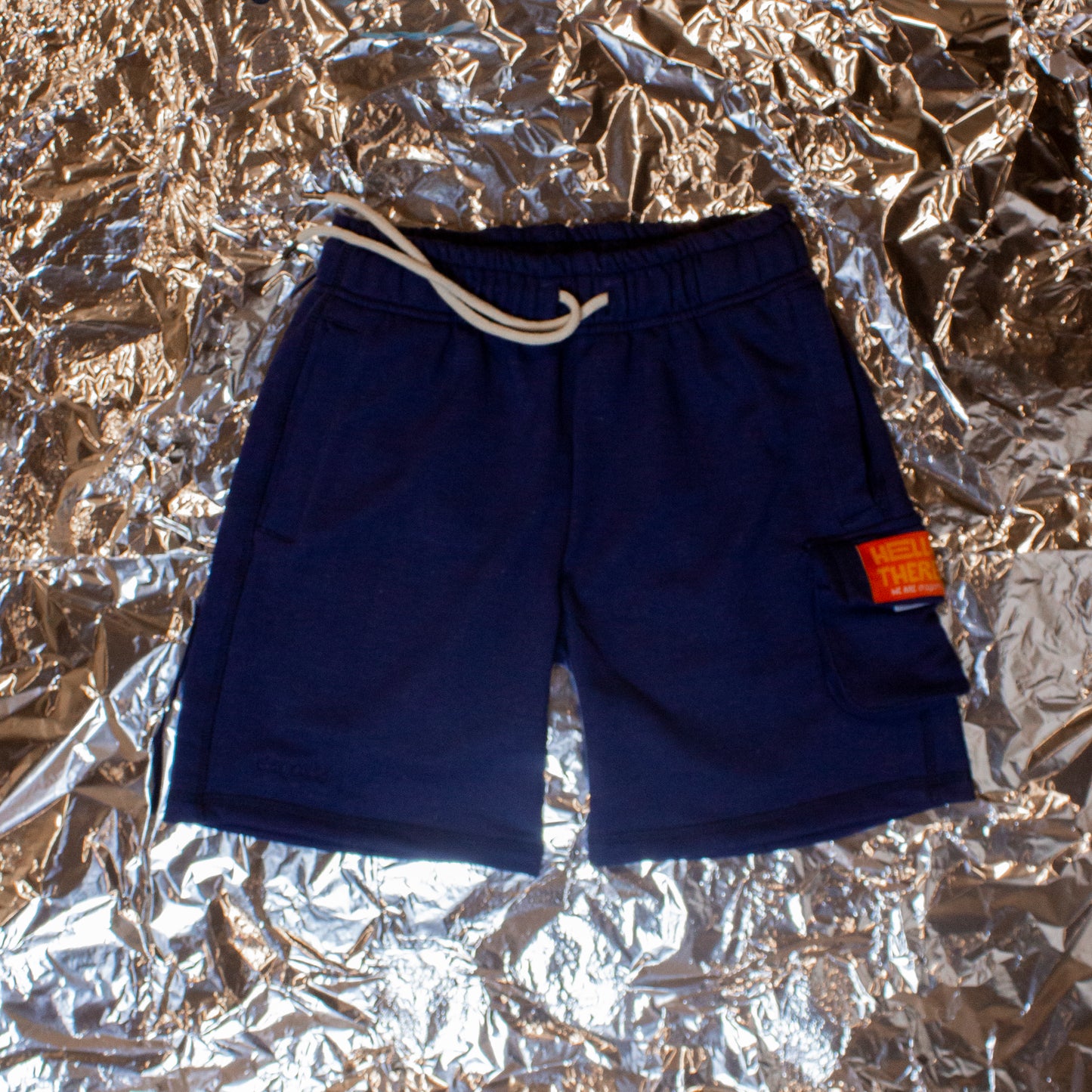 Navy Hello There! Shorts