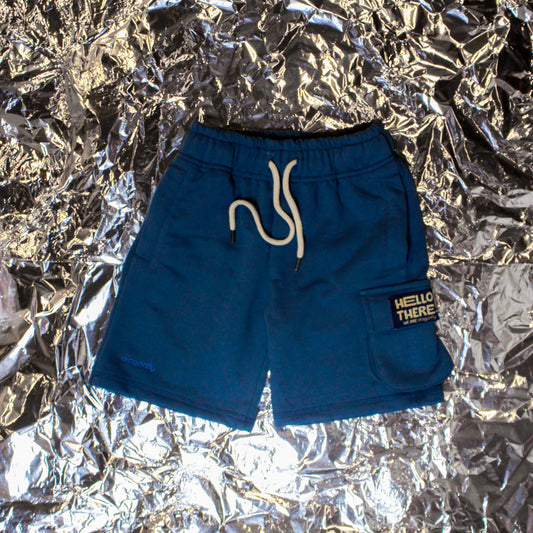 Blue Hello There! Shorts