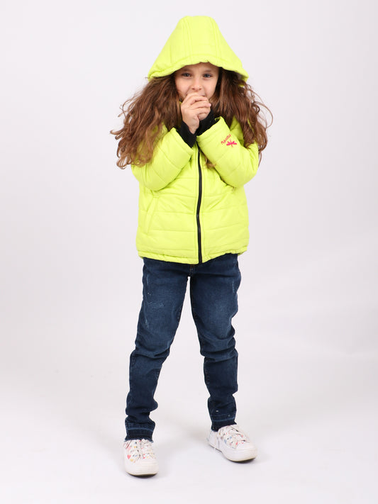 Neon Yellow Puffer Jacket