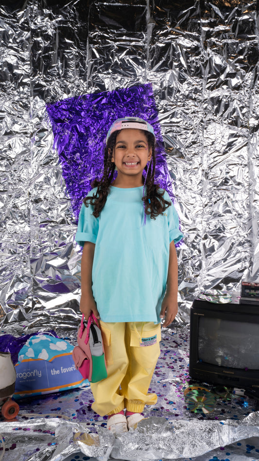 Yellow Cargo Pants with a note