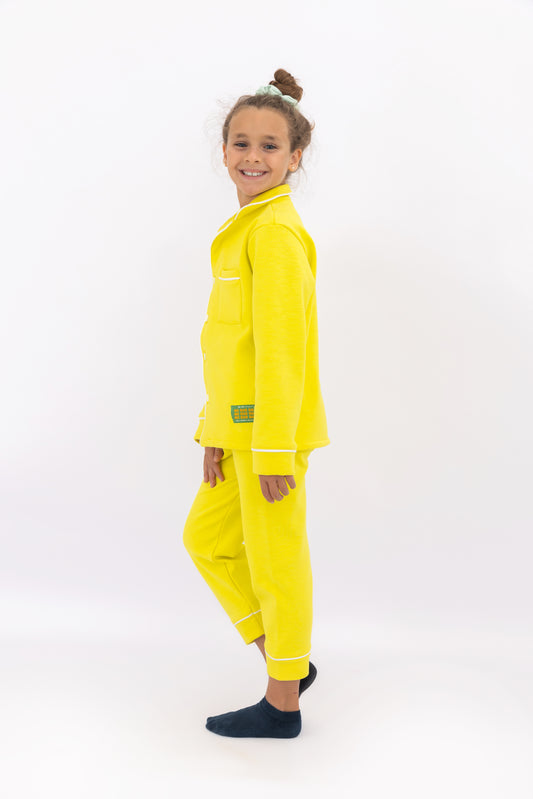 Winter Buttoned PJ - Yellow