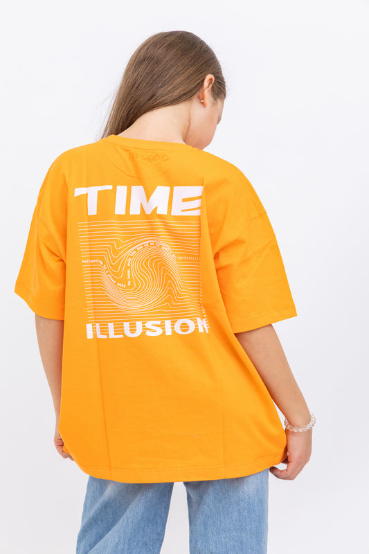 Orange Time Illusion T-Shirt