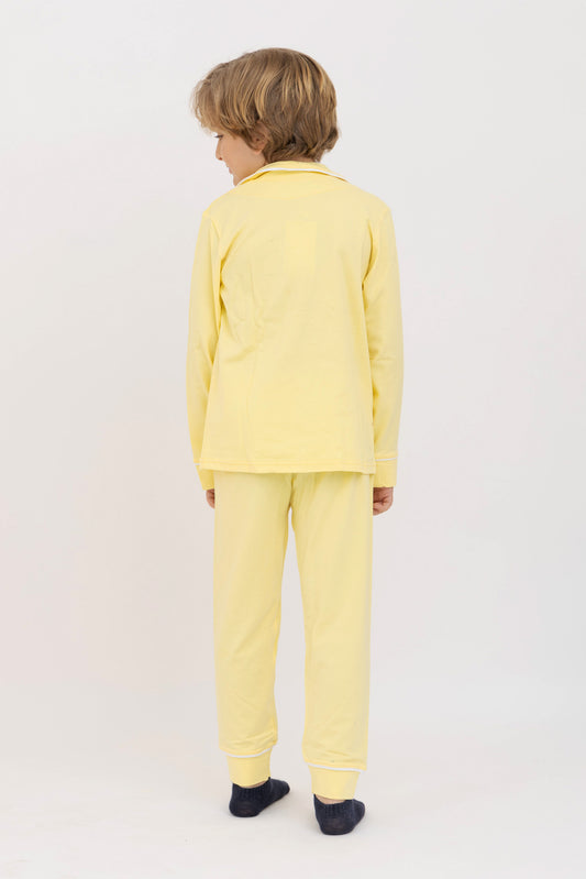 Yellow Long Sleeve Button Up PJ