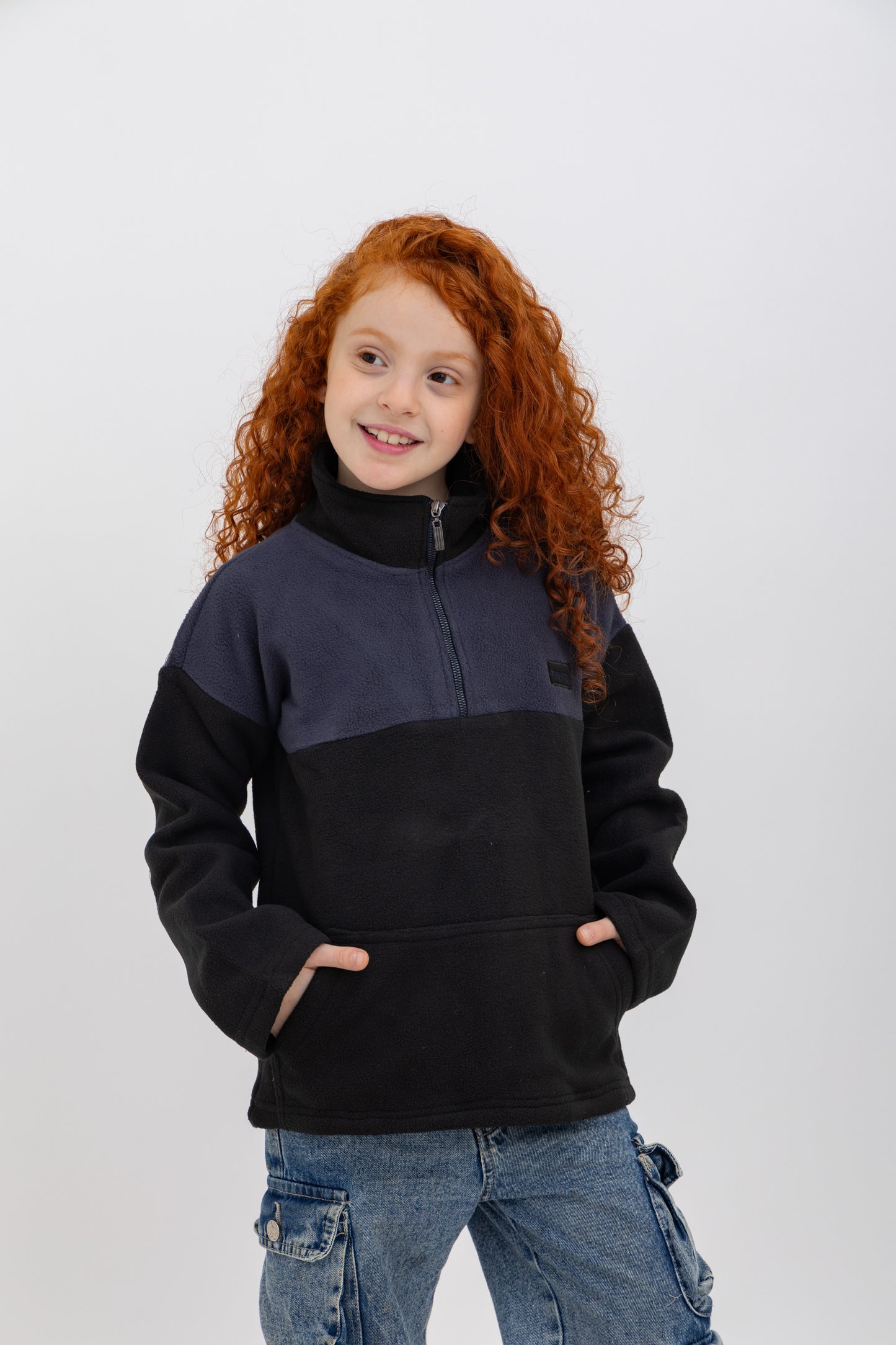 Black Fleece Unisex Half Zip