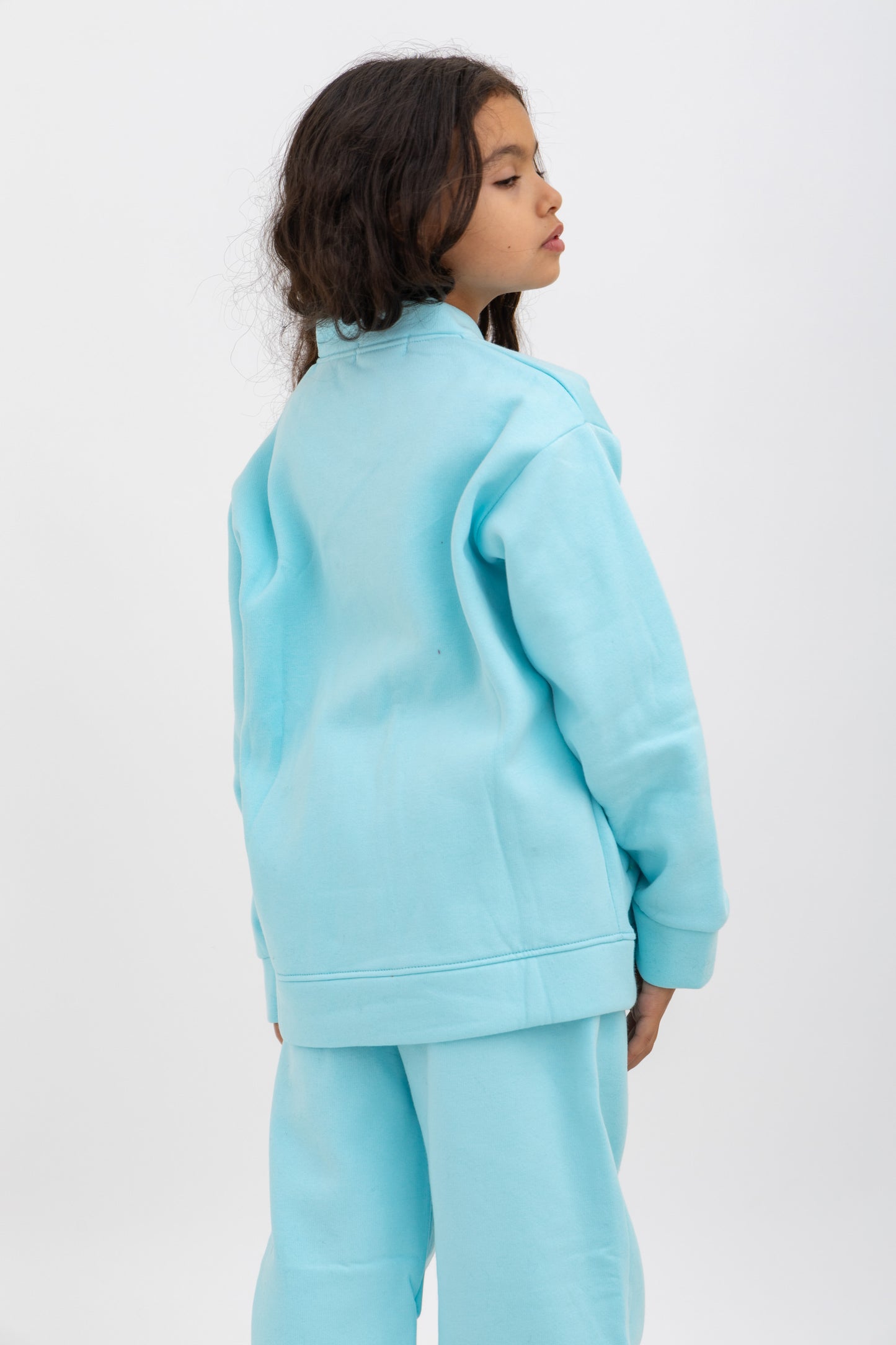 Baby Blue Zipped Sweatshirt Set