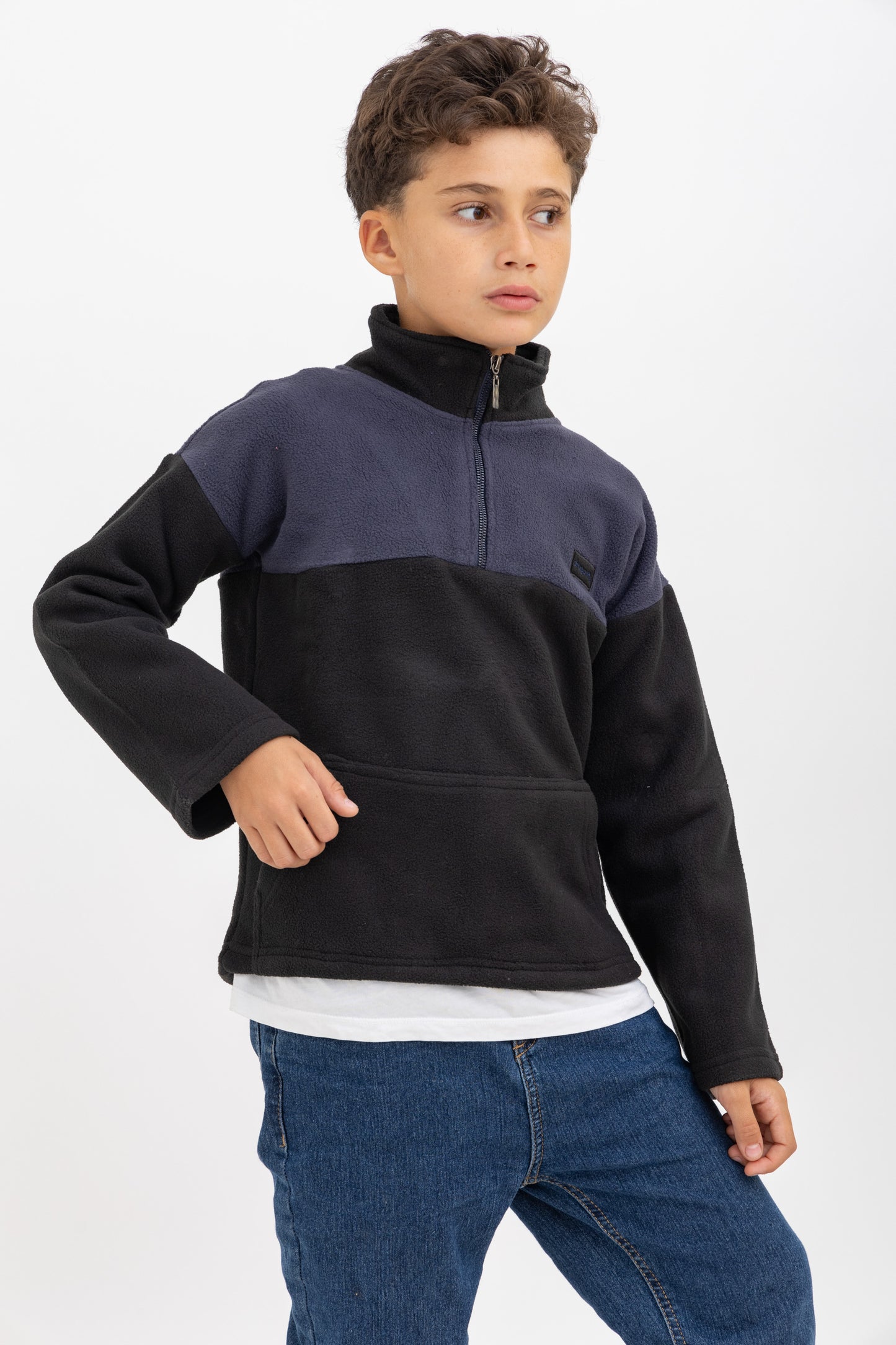 Black Fleece Unisex Half Zip