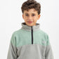 Mint & Grey Fleece Unisex Half Zip