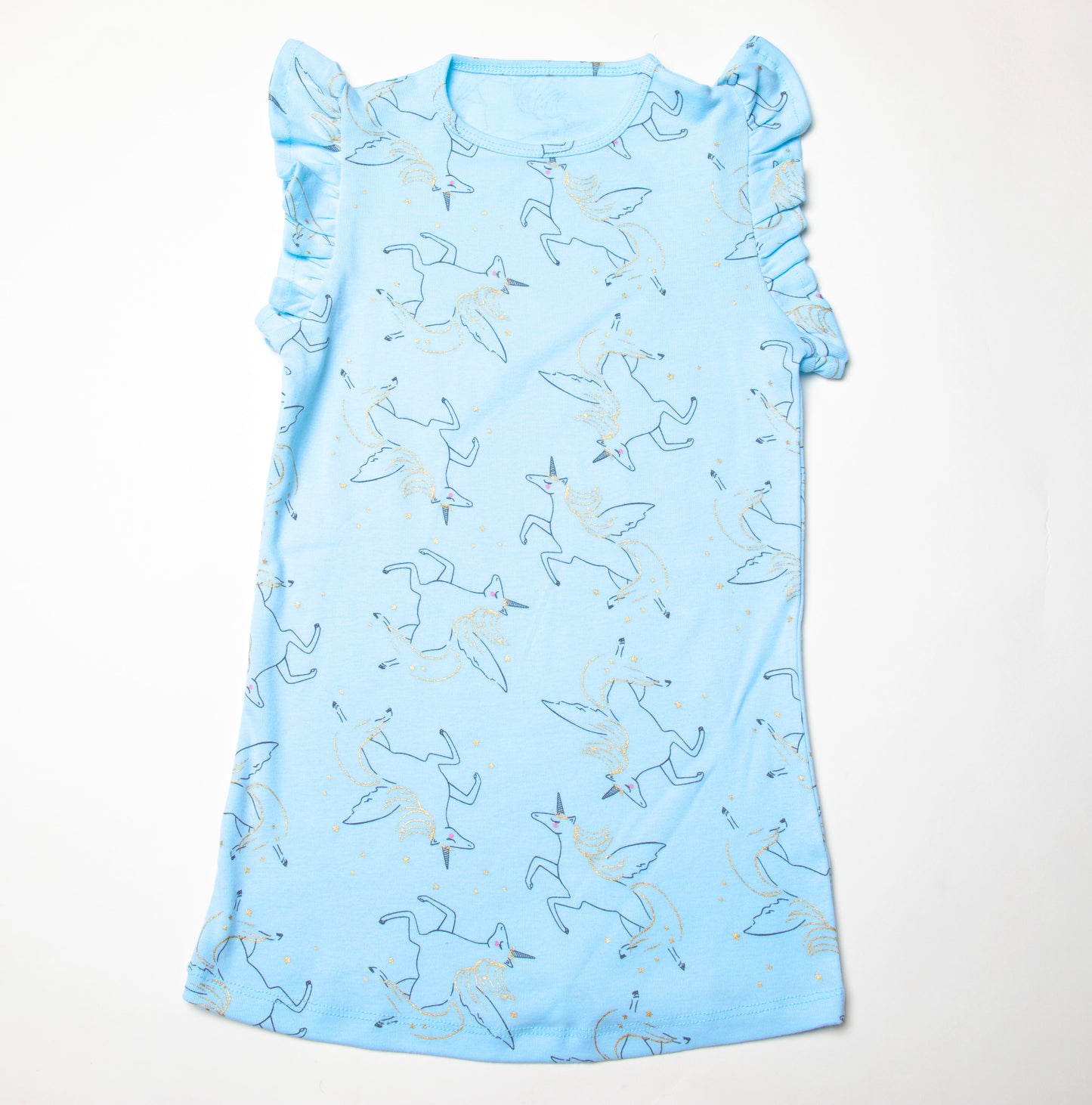 Baby Blue Flying Unicorns Nightdress