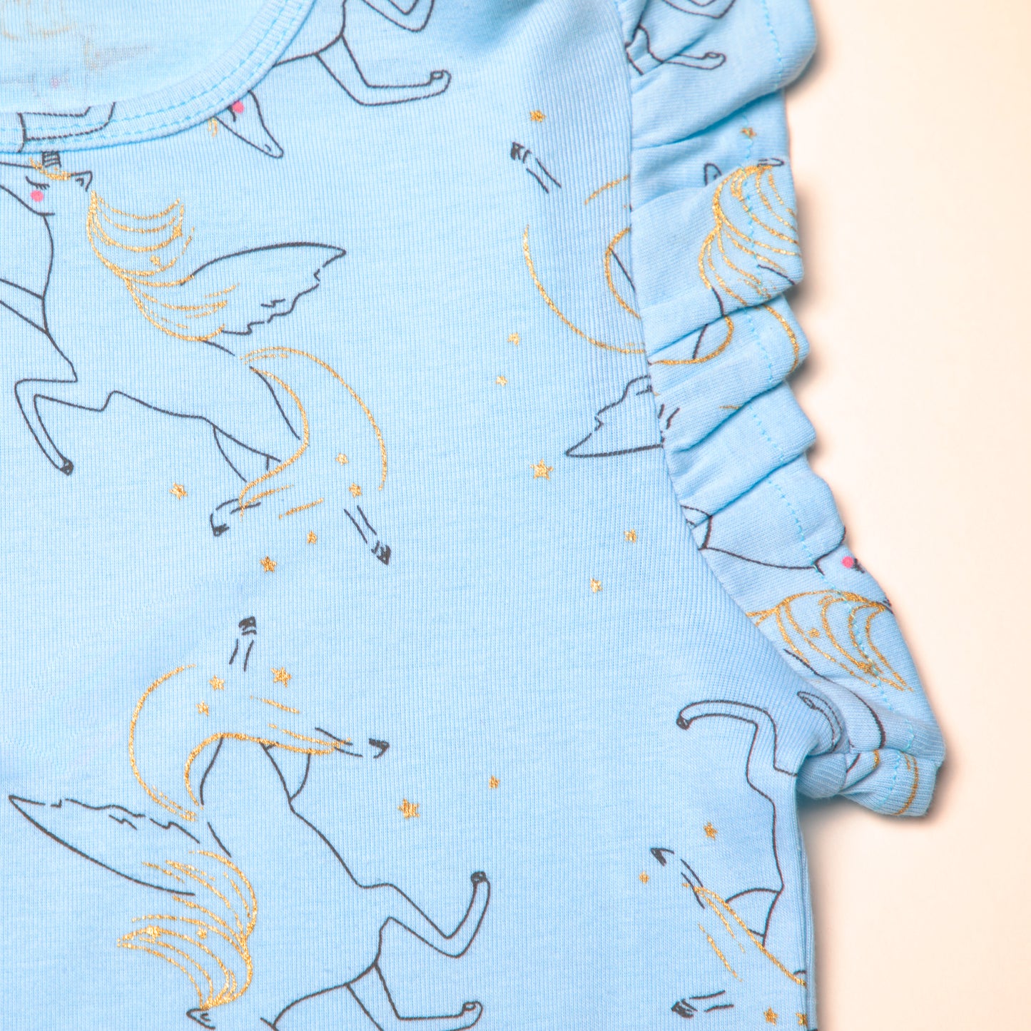 Baby Blue Flying Unicorns Nightdress