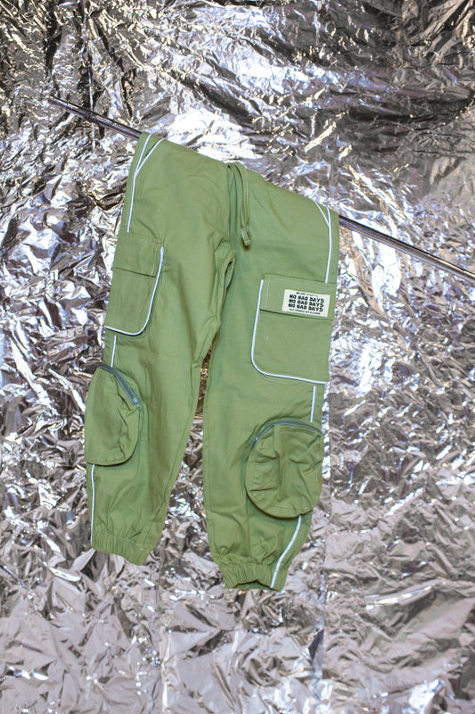 Green No Bad Days Cargo Pants