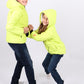Neon Yellow Girls Puffer Jacket