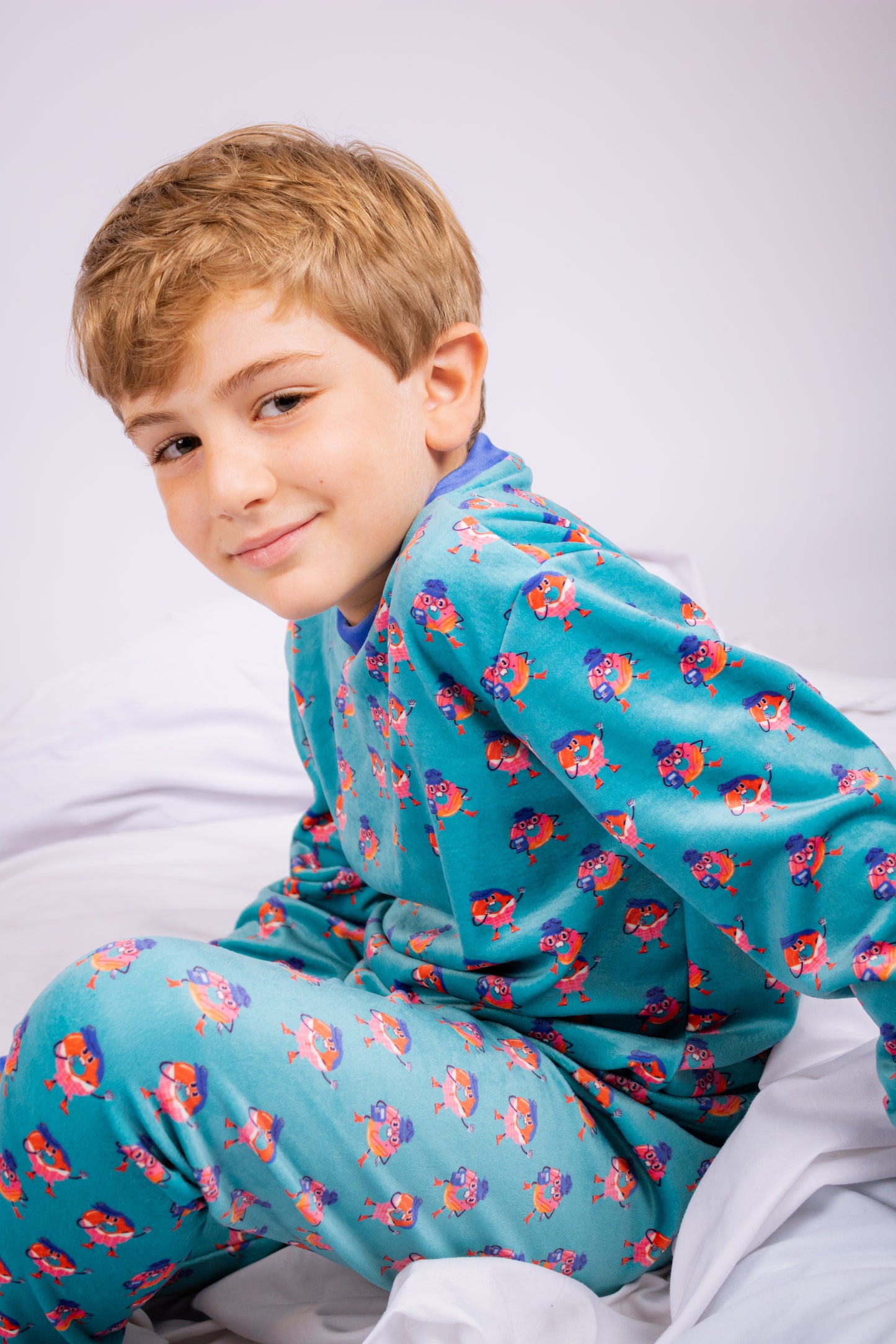 Teal Mr. Donut PJ